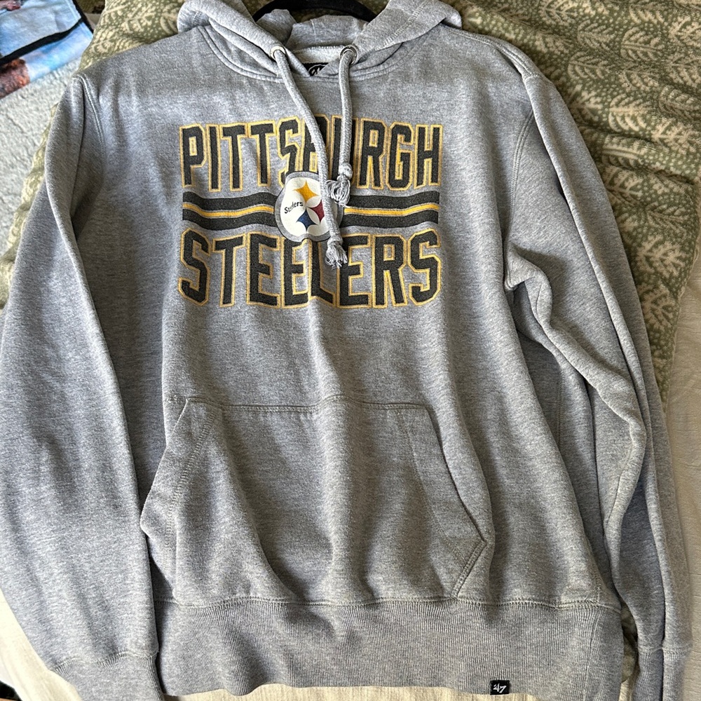 Pittsburgh Steelers Gray and Gold Hoodie